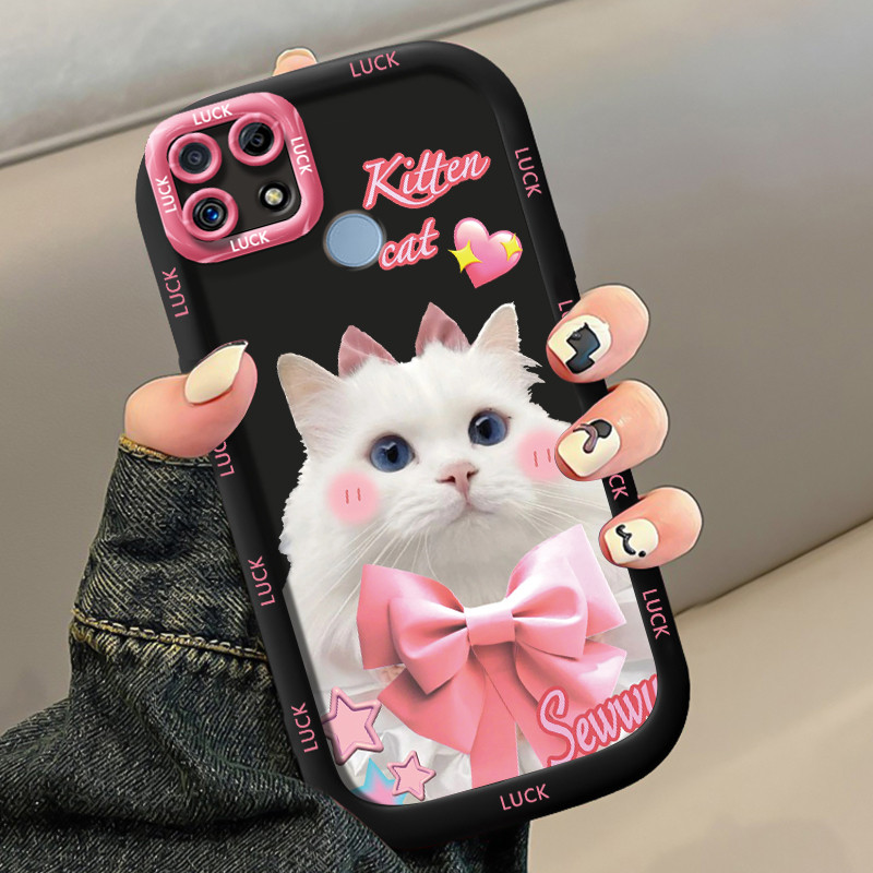 เคสสำหรับ Realme C12 C25 C25s C21Y C25Y Narzo 20 30A 50A เคสโทรศัพท์แมวน่ารักซิลิโคนกันกระแทก