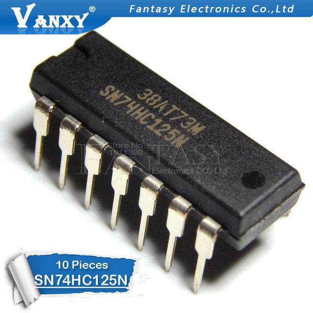 10pcs SN74HC125N DIP14 SN74HC125 DIP 74HC125N 74HC125 DIP-14 MC74HC125AN ใหม่และต้นฉบับ IC
