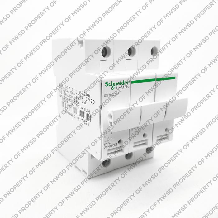 Schneider Acti9 Sti 3 Pole 25A 10.3 X 38 มม.ฟิวส์ตลับหมึก A9N15656