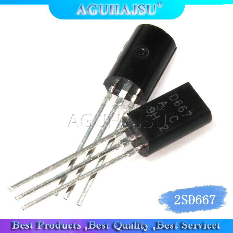 50PCS 2SD667 D667 ถึง 92L TO92 ทรานซิสเตอร์เอนแคปเลตพลาสติก