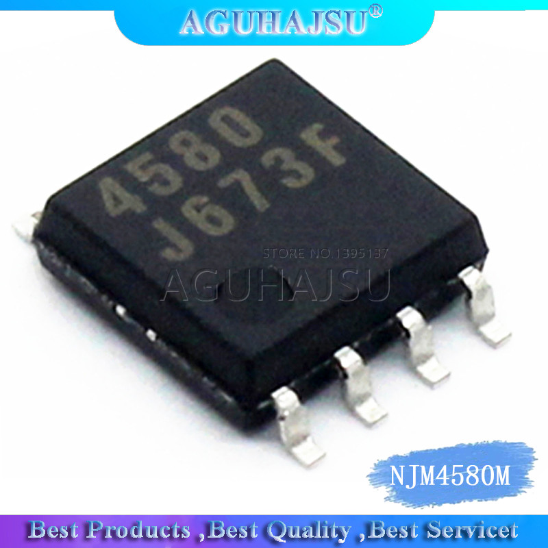 10 ชิ้น/ล็อต NJM4580M JRC4580 4580D 4580 SOP 8 Dual Operational Amplifier