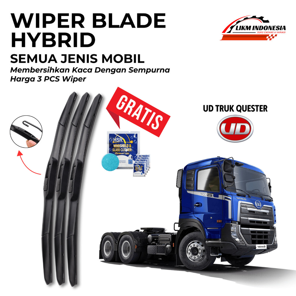 ที่ปัดน้ําฝน UD Trucks Quester Hybrid | ฟรีสบู่ทําความสะอาดเชื้อราแก้ว 5 เม็ด