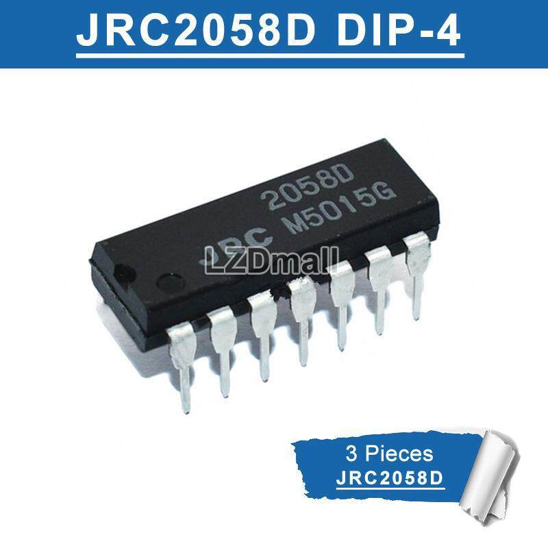 3pcs JRC2058D DIP-14 2058D NJM2058D DIP14 Operational เครื่องขยายเสียงชิปใหม่เดิม