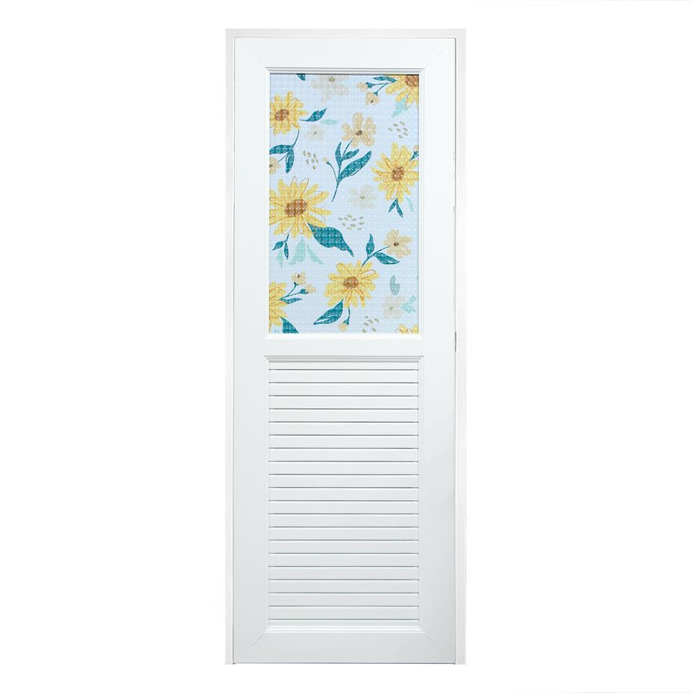 AZLE ประตูห้องน้ำ UPVC SUNFLOWER 70X200 ซม. สีขาว พร้อมวงกบ ไม่เจาะลูกบิด จัดส่งโดย HomePro