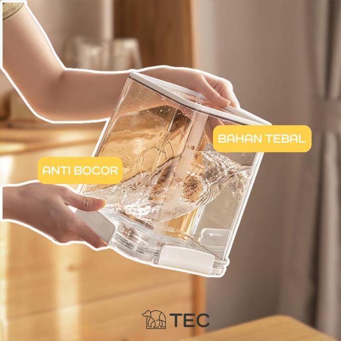 NEWs TECCOM กล่องเก็บอาหารสุญญากาศขนาดใหญ่ PET+PE=PP 6.5L สําหรับข้าว &