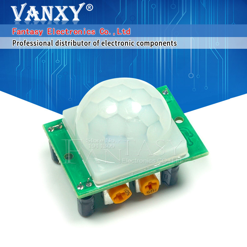 5pcs SR501 HC SR501 ปรับ IR Pyroelectric อินฟราเรด PIR โมดูล Motion Sensor เครื่องตรวจจับโมดูลใหม่