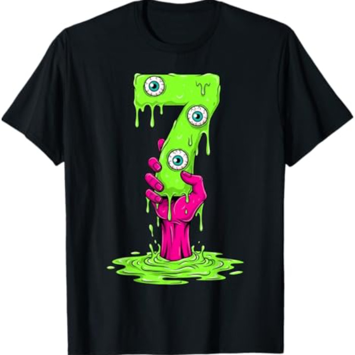 67 ชุดฮาโลวีน Funny Number 7 Seven Meme สําหรับเสื้อยืด Gen Alpha