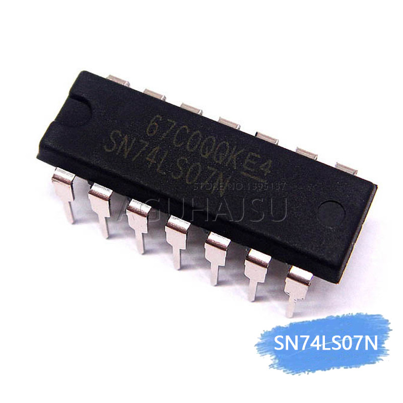 10PCS SN74LS07N DIP14 SN74LS07 DIP 74LS07N 74LS07 DIP 14 HD74LS07P ใหม่และต้นฉบับ IC
