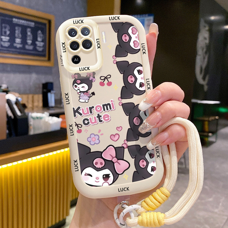 เคสสำหรับ OPPO A94 Reno 5F Reno5 F Reno 5 Lite F19 Pro เคสโทรศัพท์สัตว์น่ารักซิลิโคนสายคล้องกันกระแทก