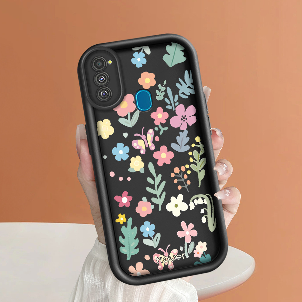 HP เข้ากันได้กับเคส Samsung Galaxy M21 M30S ปกป้องโทรศัพท์ TY DLJ C-2830 ดอกไม้