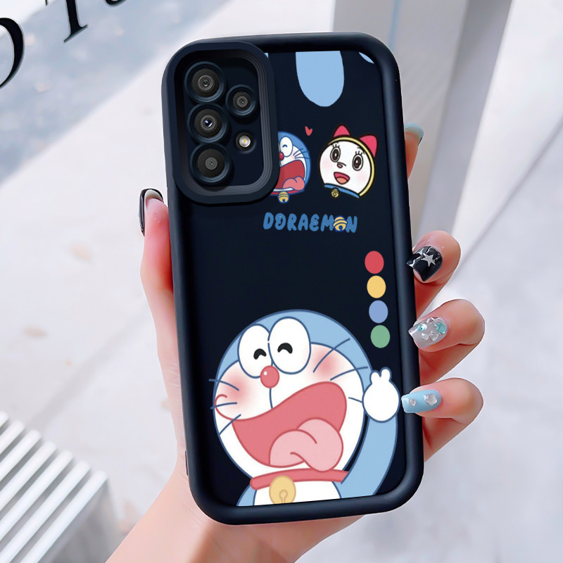 เคสสำหรับ Samsung Galaxy A33 5G A34 5G A53 5G A54 5G A23 A32 เคสโทรศัพท์แมวสามสีซิลิโคนกันกระแทก