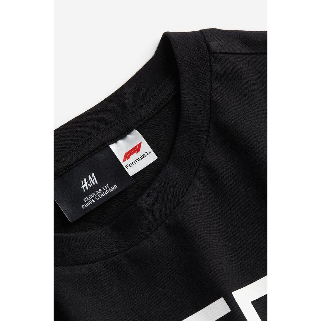 เสื้อยืด H&M Regular Fit - สูตรสีดํา 1