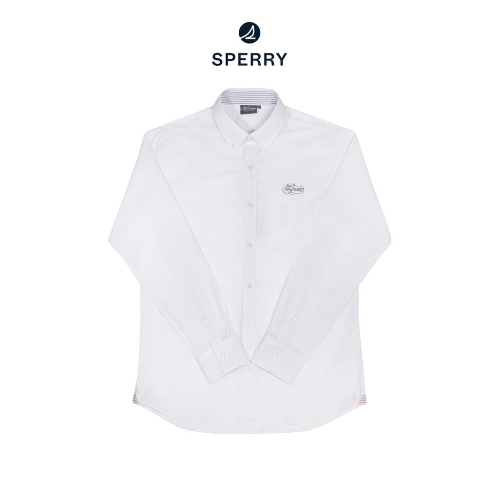 SPERRY HERITAGE OXFORD SHIRT เสื้อเชิ้ต UNISEX สีขาว ( SHT - STS25AP2T03001 )