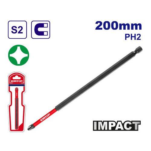 Emtop ดอกไขควงกระแทก+ รุ่น ESBTM5PH2200