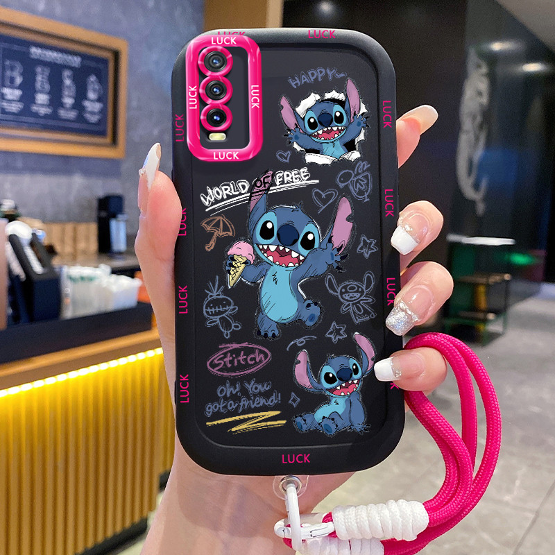 เคสสำหรับ VIVO Y20 Y20i Y20s Y20A Y20G Y12A Y12S Y11s เคสโทรศัพท์เย็บซิลิโคนสายคล้องกันกระแทก - รูปที่ 4