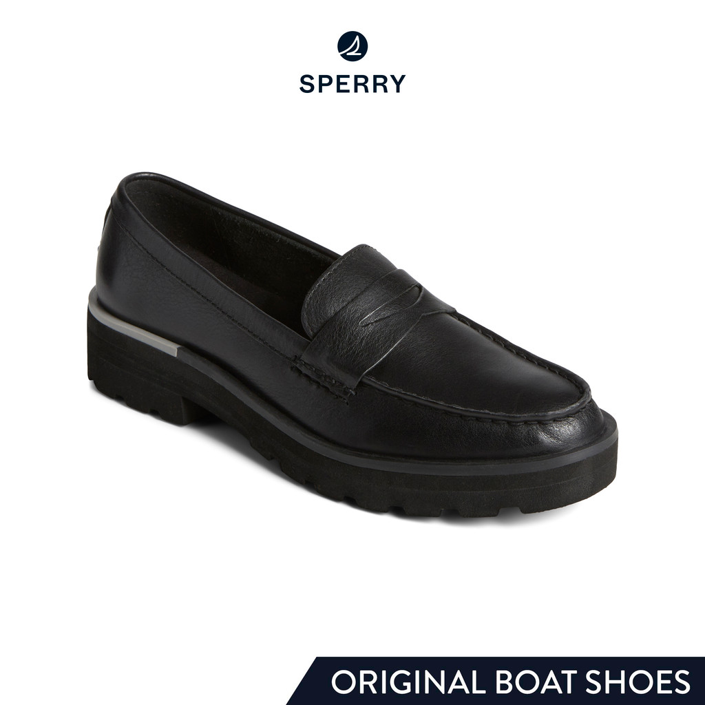 SPERRY CHUNKY PENNY รองเท้าโลฟเฟอร์ ผู้หญิง สีดำ ( FLT - STS88882 )