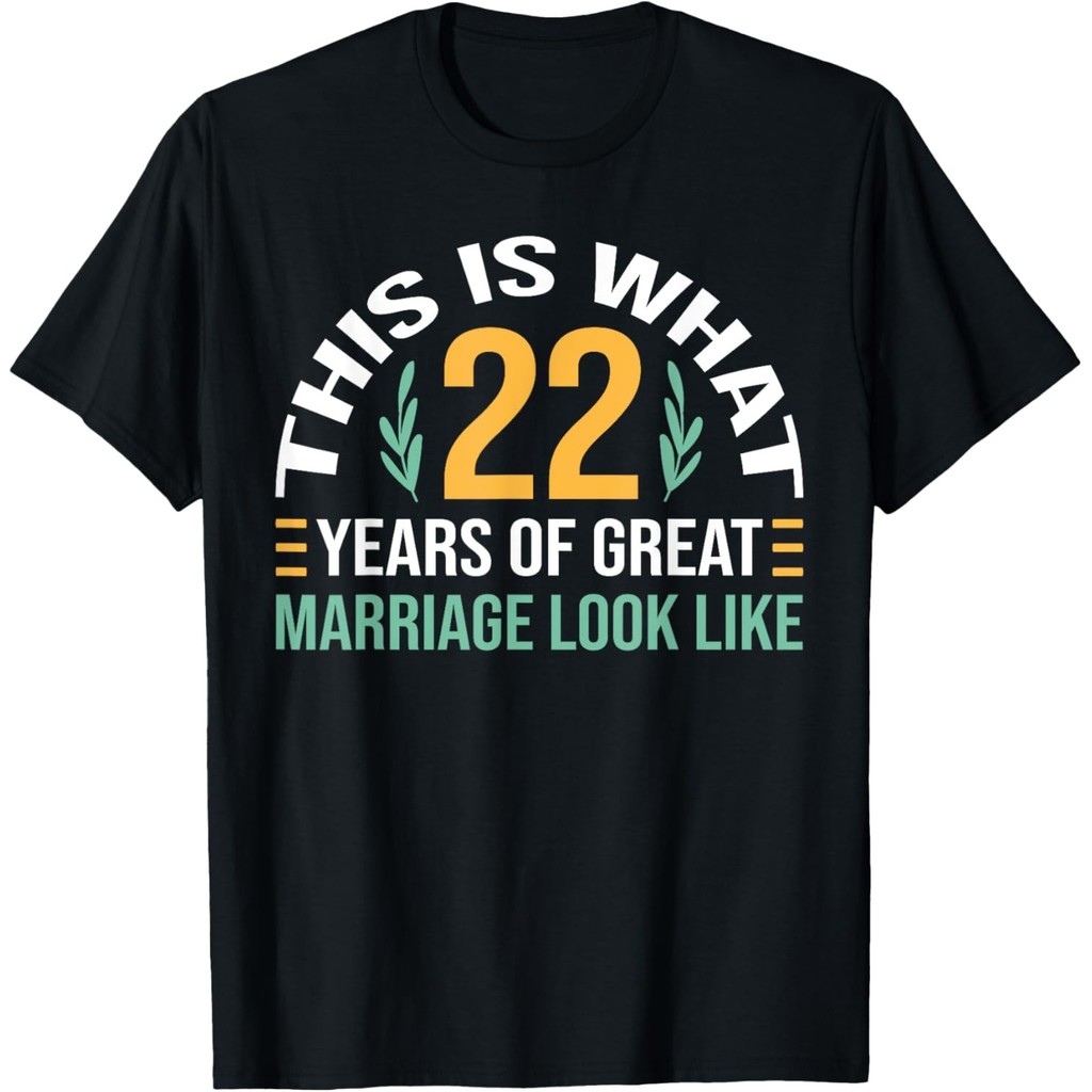22 Years Of Great Marriage 22Nd Wedding Anniversary เสื้อยืด