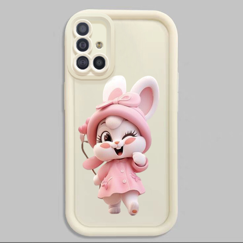 เคสสำหรับ Samsung Galaxy A51 M40s เคสโทรศัพท์เรียบง่ายกระต่ายน่ารักซิลิโคนซอฟต์เชลล์กันกระแทก