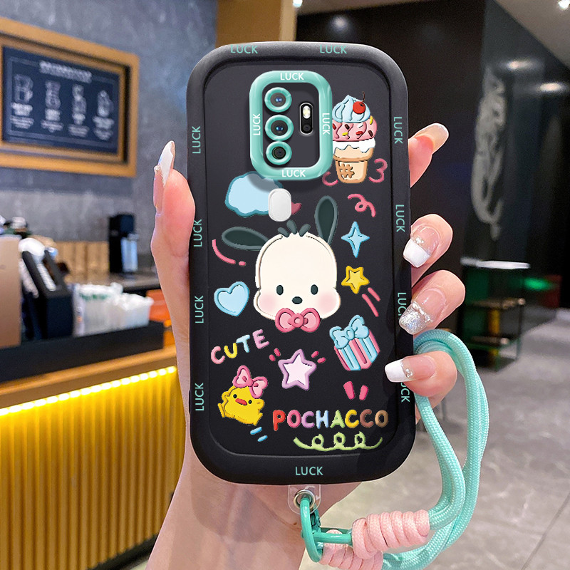 เคสสำหรับ OPPO A5 2020 A9 2020 เคสโทรศัพท์สุนัขกระต่ายซิลิโคนสายคล้องกันกระแทก - รูปที่ 5