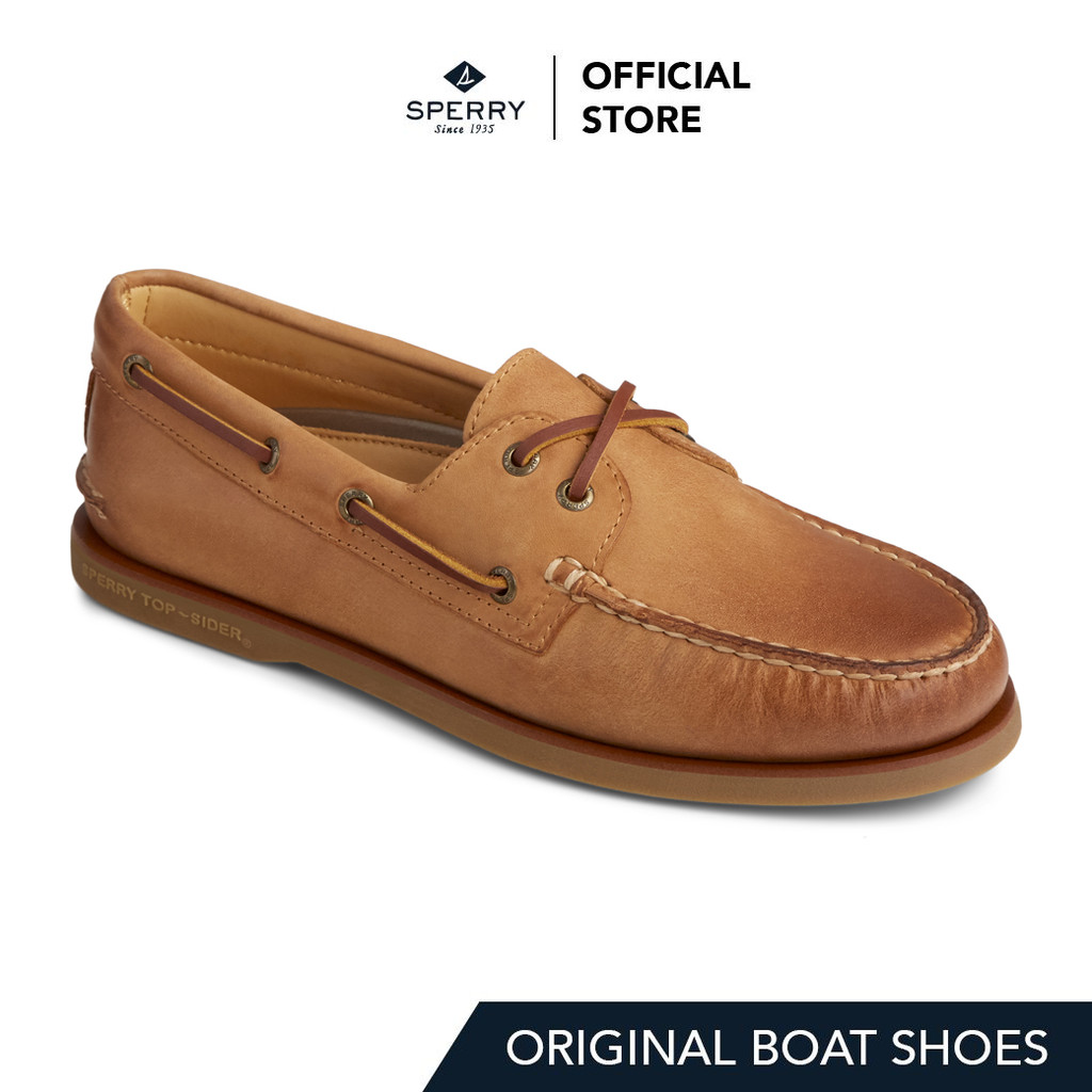 SPERRY GOLD A/O 2-EYE รองเท้าโบ๊ทชูส์ ผู้ชาย สีน้ำตาล ( BOAT - STS17471 )