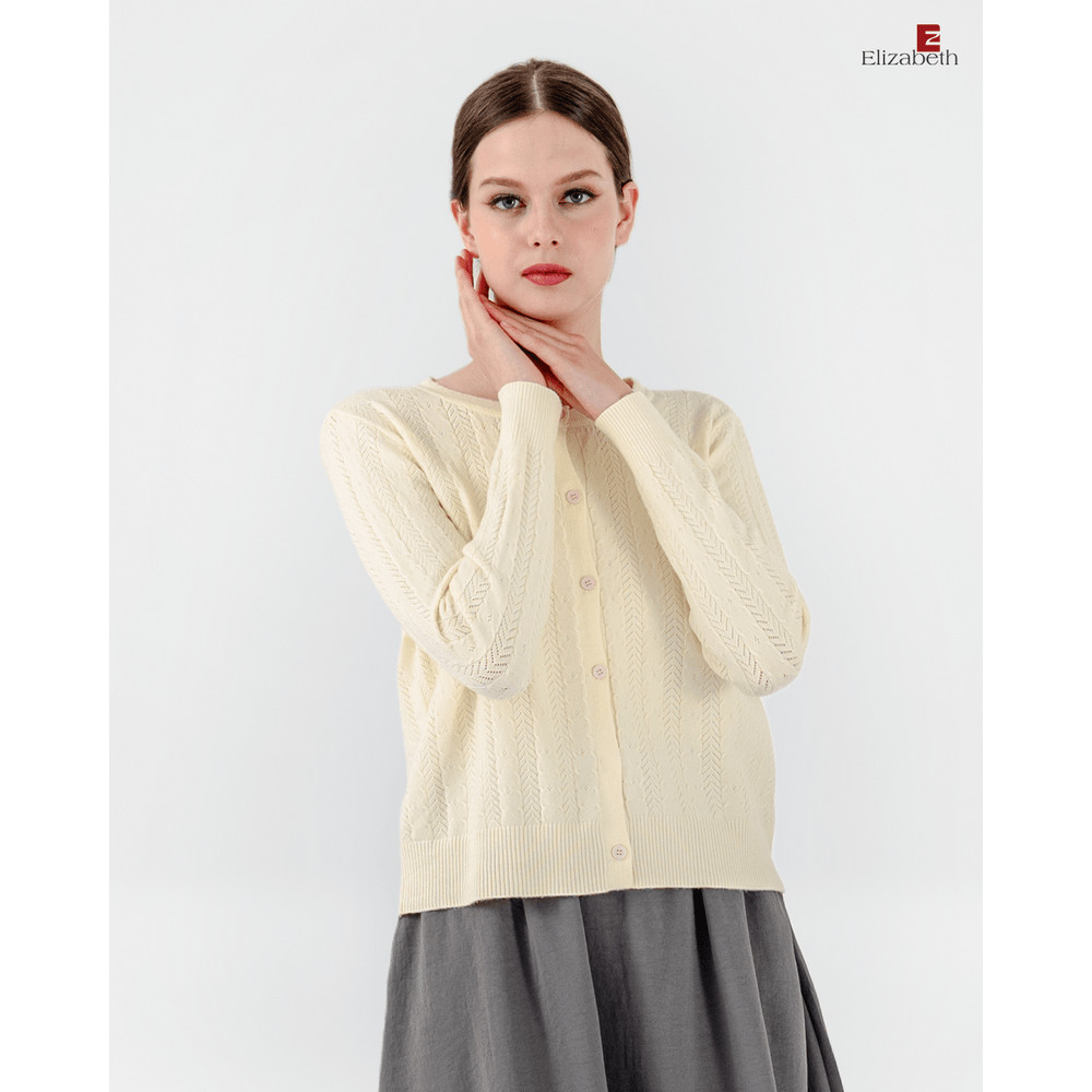 อลิซาเบธ - เสื้อคาร์ดิแกนถักแขนยาว 059-3596