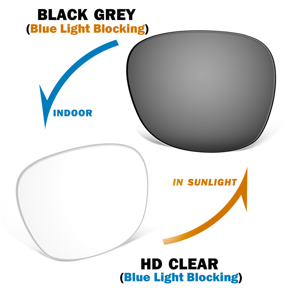 Anti Blue Light พร้อม Eclipse สีม่วงเลนส์เปลี่ยน Photochromic สําหรับ Meta Gen2 RW4012 RW4013 RW4014