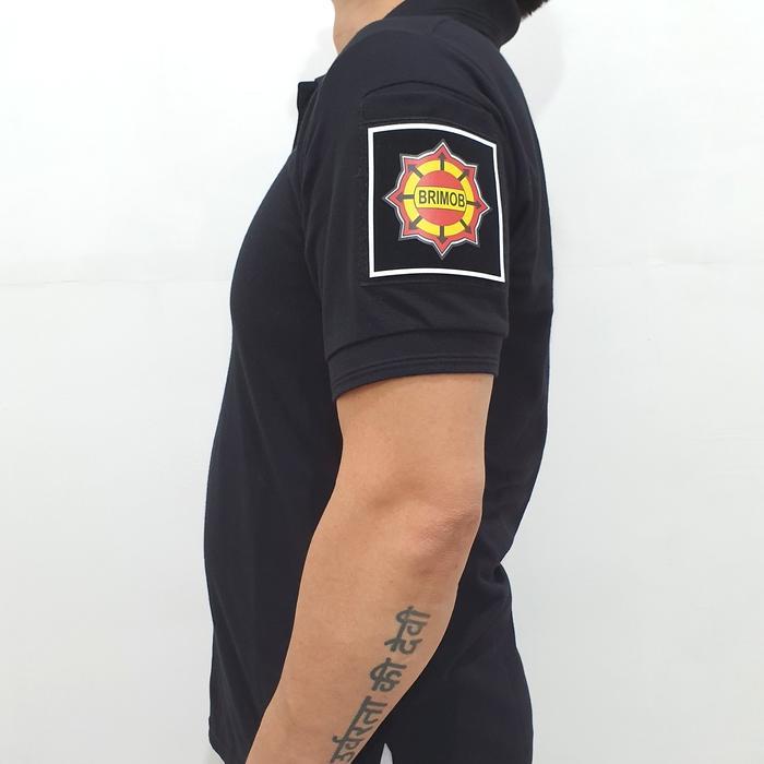 Brimob Police Tactical Polo Camouflage Short Sleeve S - 5Xl Free 3 Emblems