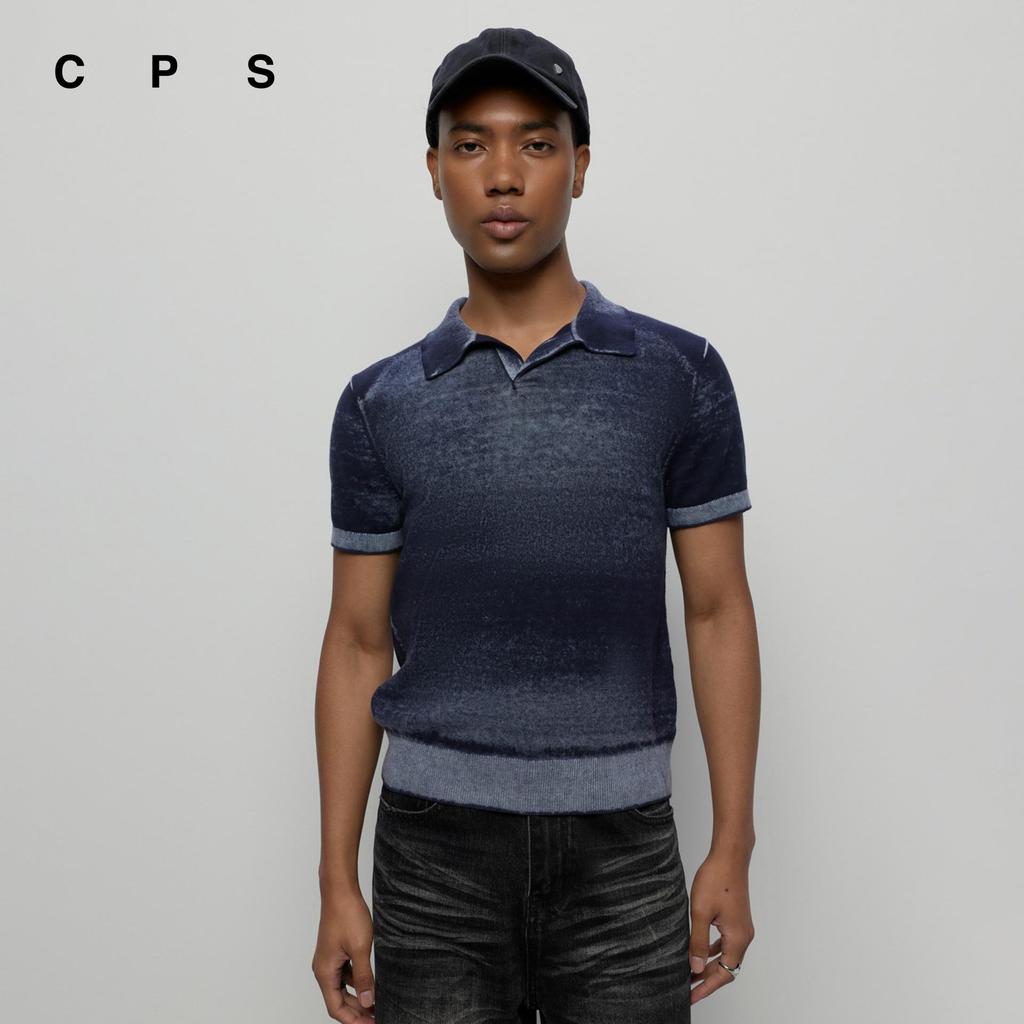 CPS เสื้อโปโลนิตเนื้อเบา ผู้ชาย LIGHTWEIGHT KNITTED OPEN POLO รุ่น C26SGME034 (SS26#E1)