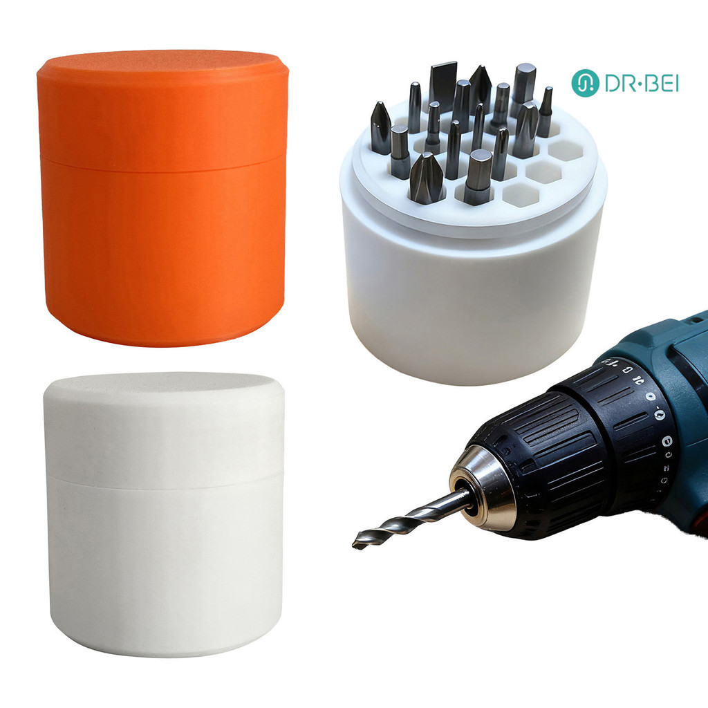 DR.BEI 19-Slot Bit Organizer เจาะกล่องเก็บ Bit พร้อมฝาปิดรังผึ้ง Hex Key และไขควงบิตสําหรับ Easy Acc