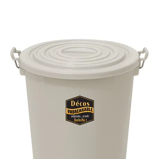 DECOS ถังน้ำหูเหล็กเกรด A ขนาด 118 ลิตร ซีรีส์ SIMPLE รุ่น 4637 สีครีม |BAI|