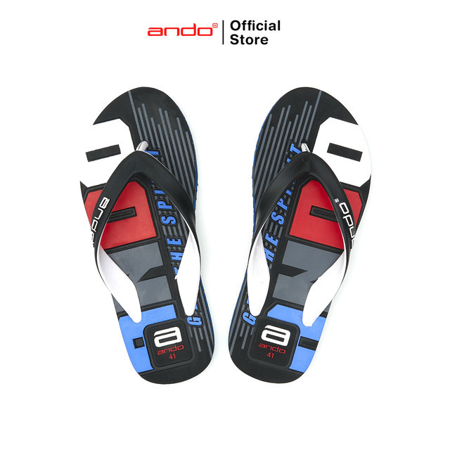 Ando รองเท้าแตะ Obanai อย่างเป็นทางการสําหรับผู้ชาย - สีดํา/ขาว