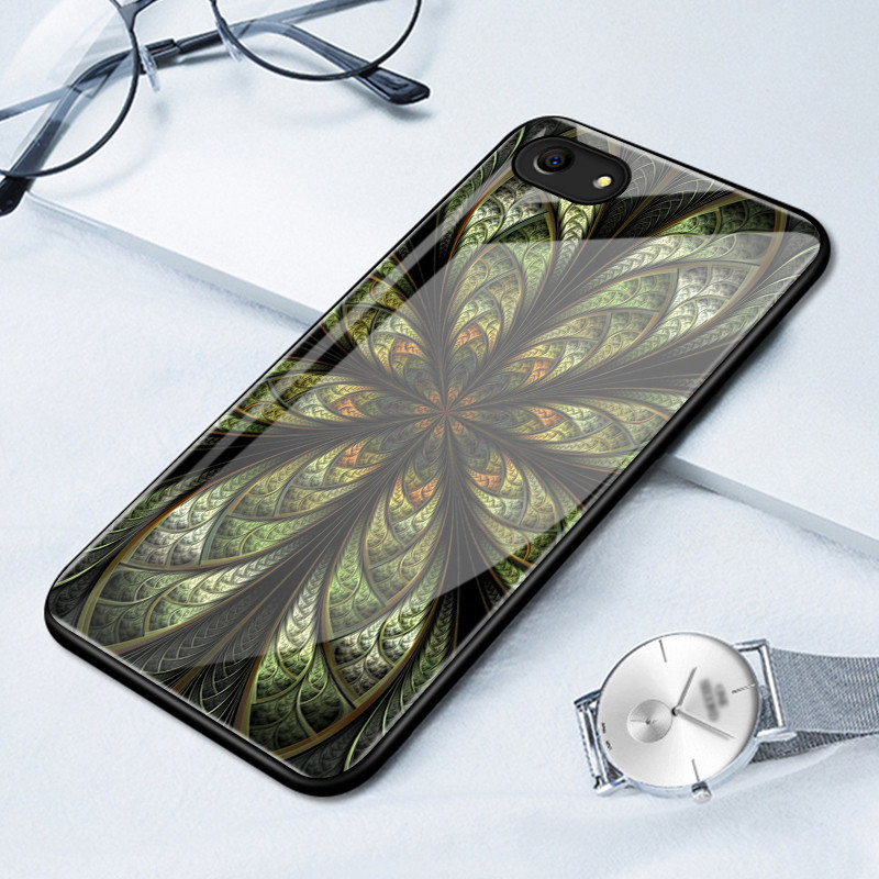 เคสสำหรับ OPPO A83 2018 A1 2018 เคสโทรศัพท์ดอกไม้เปลือกแก้วกันกระแทก