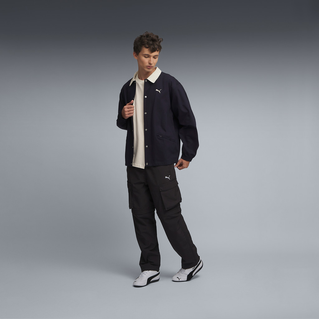 PUMA Prime/Select เสื้อแจ็คเก็ตทรงหลวม Premium Essentials สำหรับผู้ชาย สีฟ้า - 63383216 — صورة 4