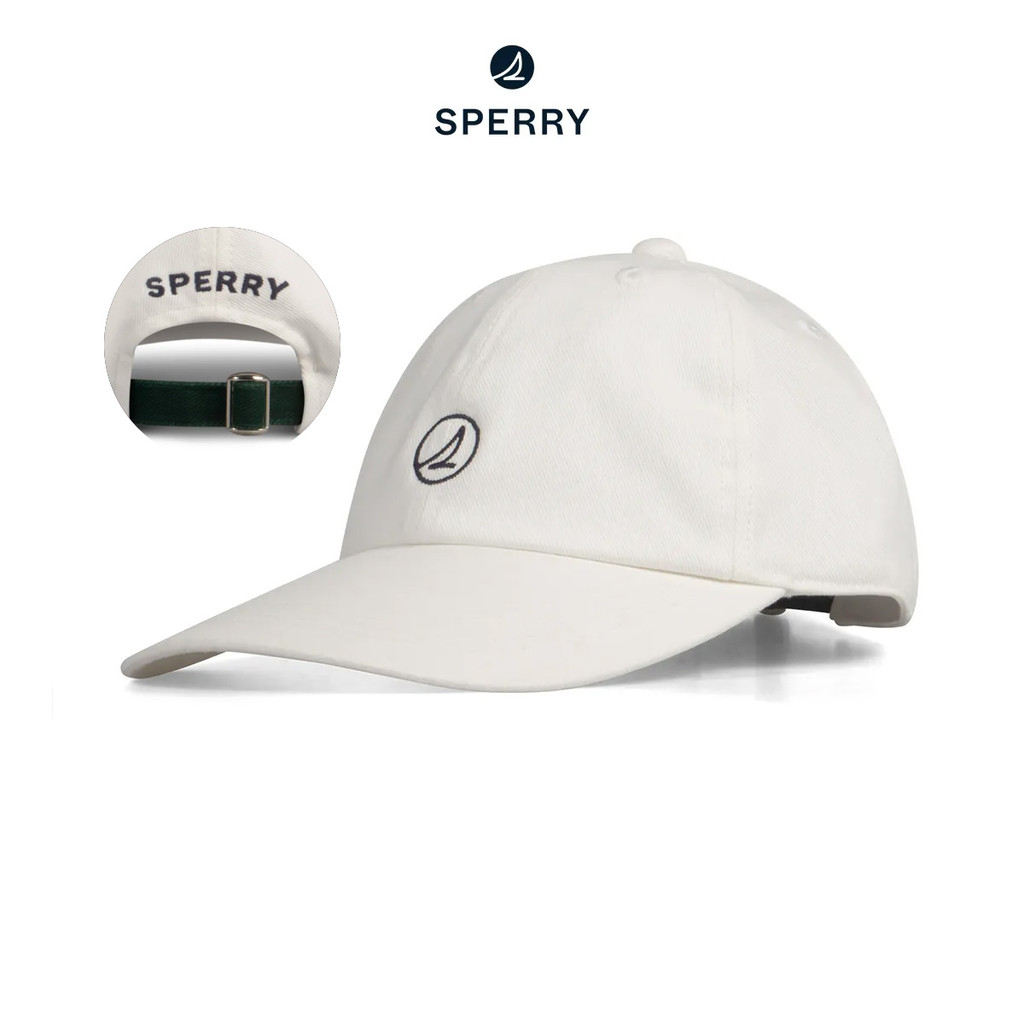 SPERRY STF24AC01H01002 Sperry Essential Cap หมวกแก๊ป สีขาว/เขียว ( CAP )