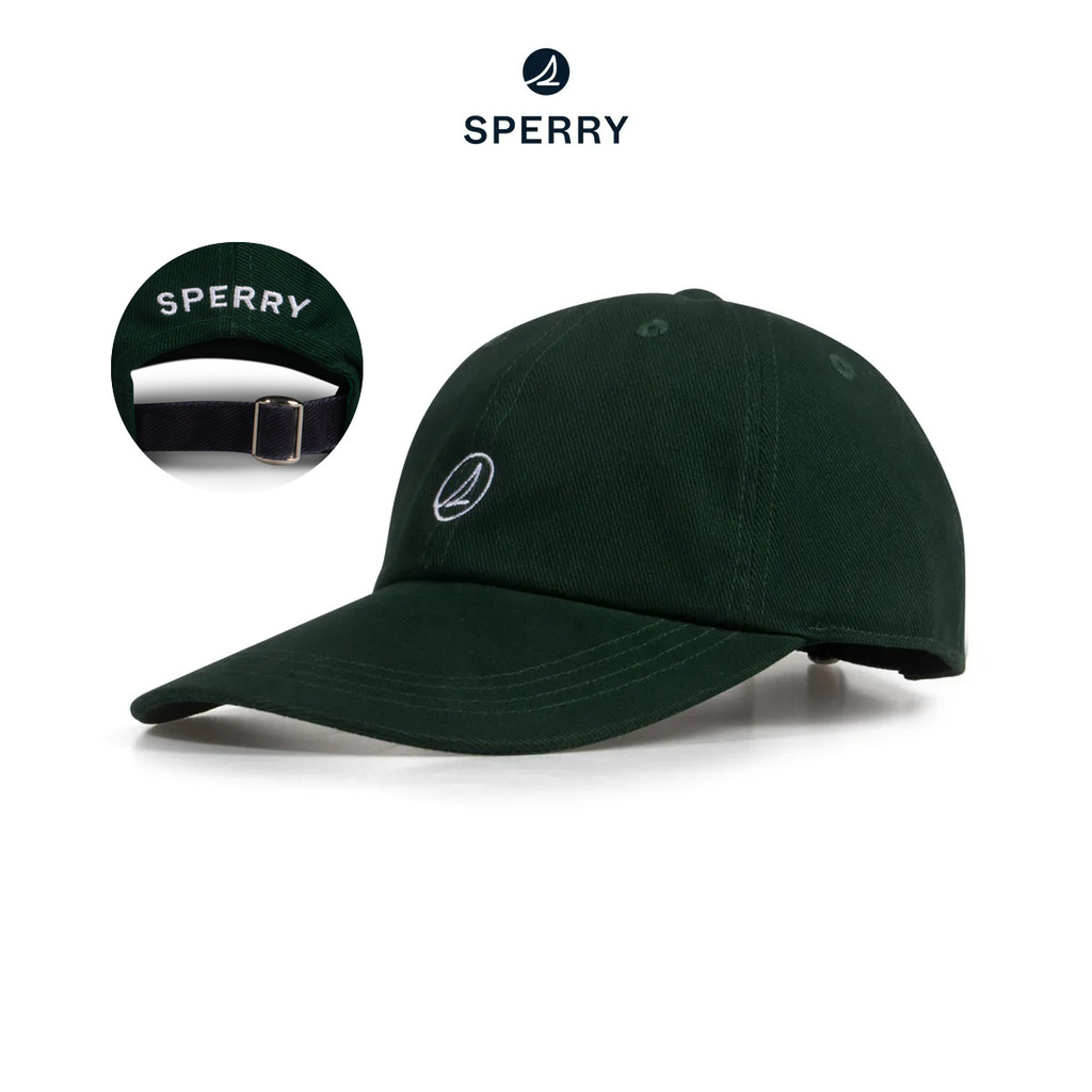 SPERRY STF24AC01H01007 Sperry Essential Cap หมวกแก๊ป สีเขียว/กรม ( CAP )