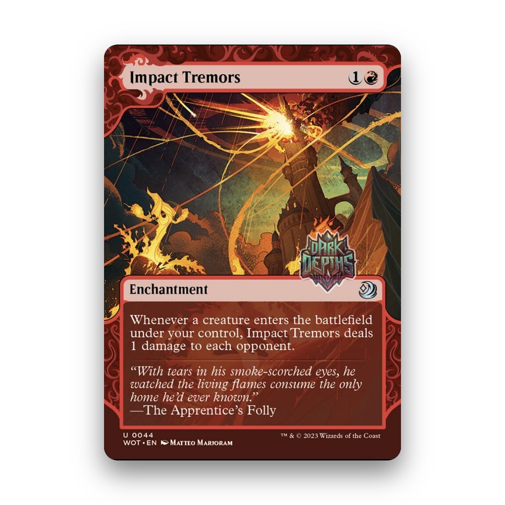[MTG] Impact Tremors (Showcase) (#44) [WOT] [RED] [UNCOM] | Magic the Gathering