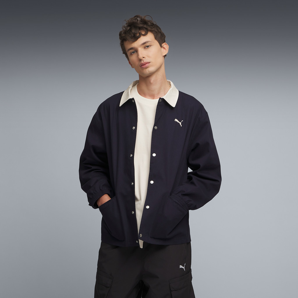 PUMA Prime/Select เสื้อแจ็คเก็ตทรงหลวม Premium Essentials สำหรับผู้ชาย สีฟ้า - 63383216 — صورة 2