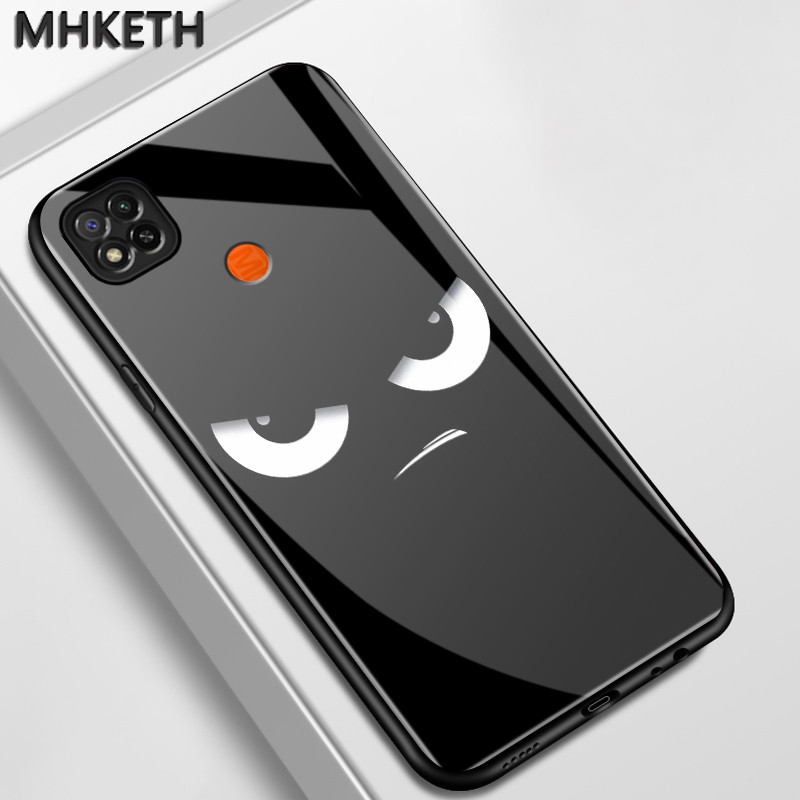 เคสสำหรับ Xiaomi Redmi 9C NFC 10A POCO C3 C31 เคสโทรศัพท์แก้วลายการ์ตูนอิโมจิแบบมีลักษณะเฉพาะตัว