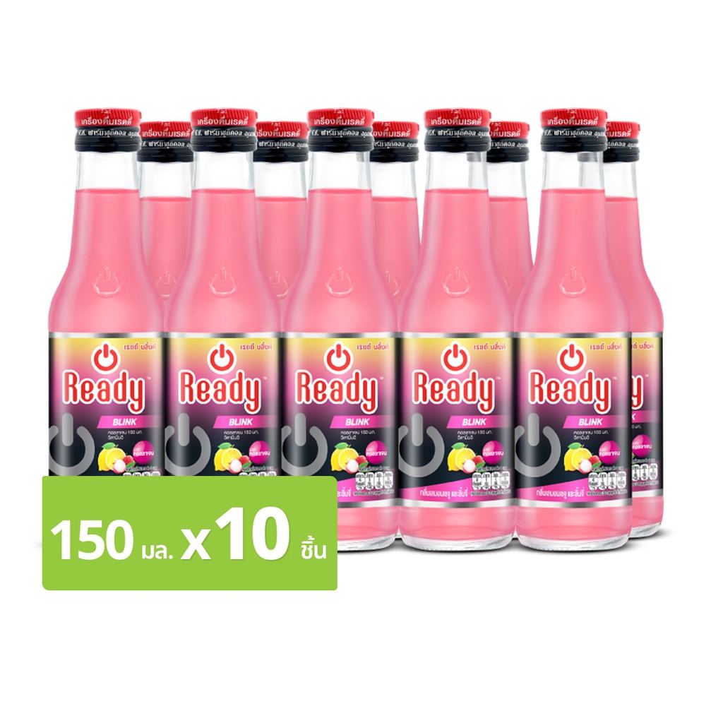 [สินค้าส่งด่วน] เรดดี้ บลิ้งค์ กลิ่นเลมอนเชจูและลิ้นจี่ 150 มล. x 10 ชิ้น