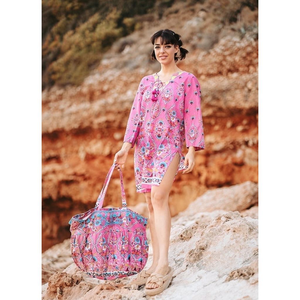 Isla Bonita Cotton Beaded Kuta Dress