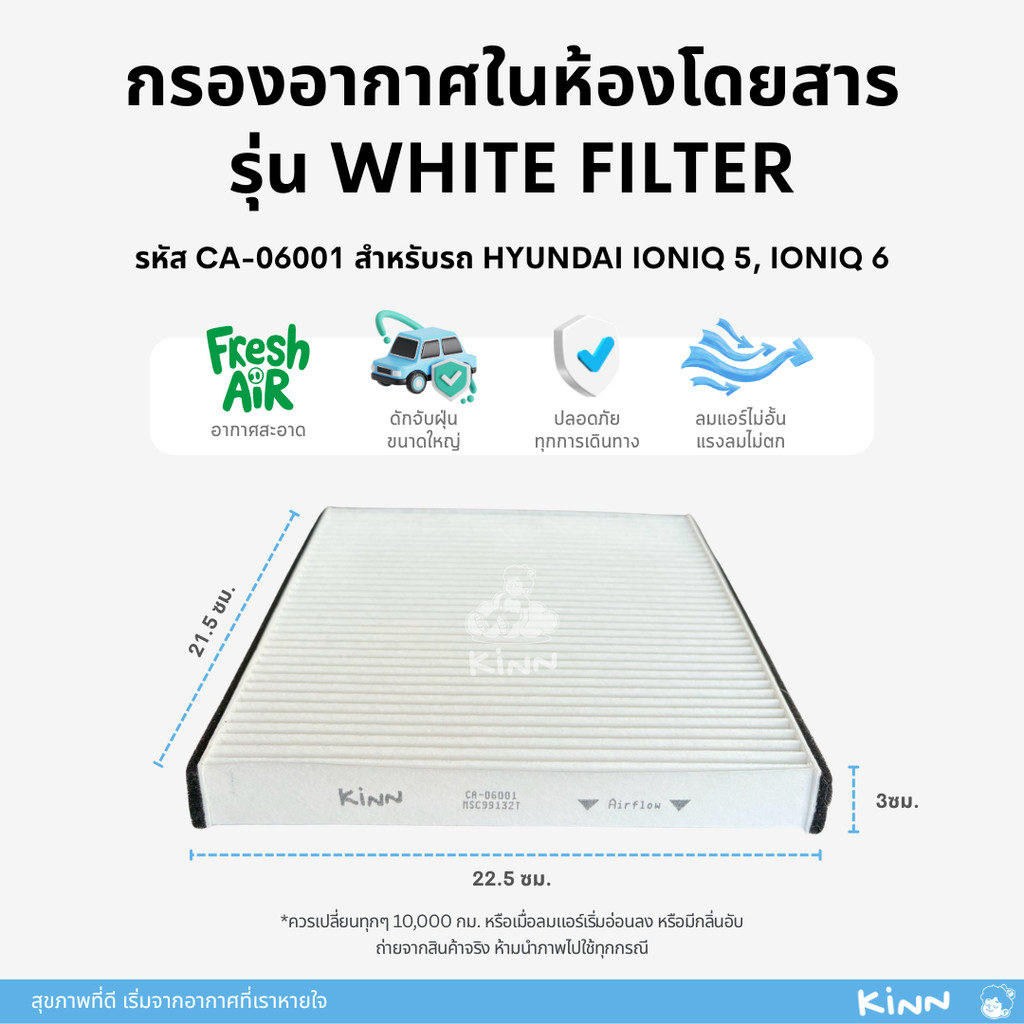 [ราคาส่ง] ไส้กรองแอร์รถยนต์ HYUNDAI IONIQ 5, HYUNDAI IONIQ 6