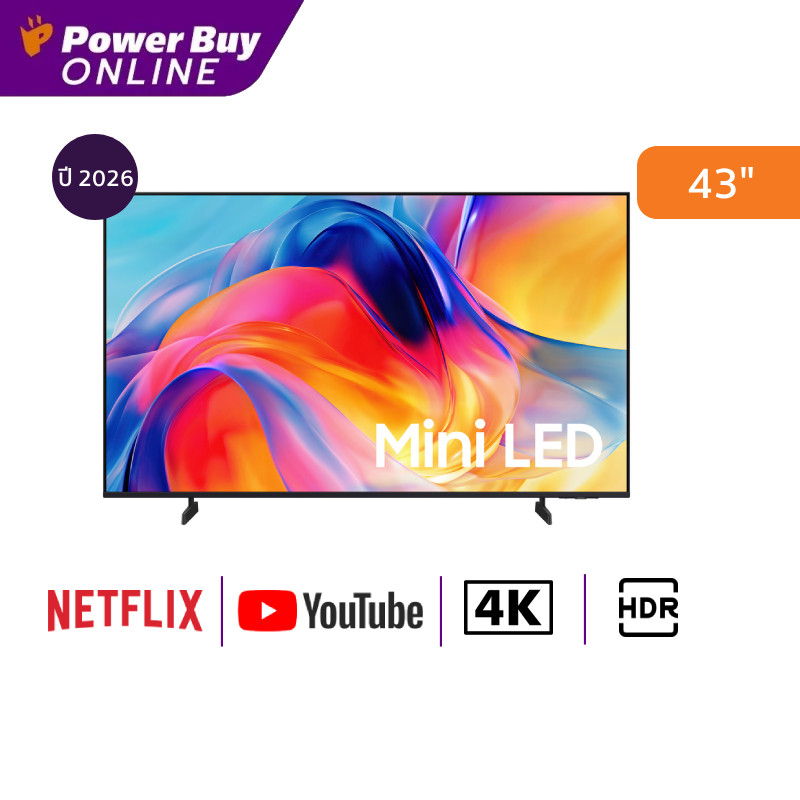 Samsung M77H Vision AI สมาร์ททีวี 43 นิ้ว 4K Mini LED รุ่น UA43M77HAKXXT ปี 2026