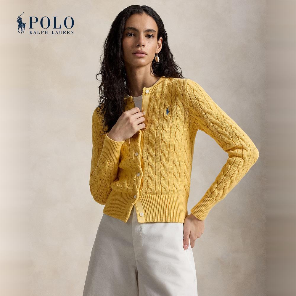 Polo Ralph Lauren เสื้อคาร์ดิแกนผู้หญิง รุ่น WMPOSWENDW20584 สีเหลือง