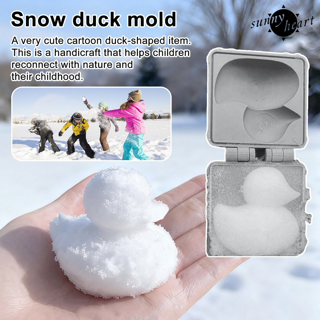 Sunnyheart Duck Snowball Maker แบบพกพาเป็ดรูปร่าง Fast Snow Ball ทําเครื่องมือกลางแจ้งฤดูหนาว Snow F
