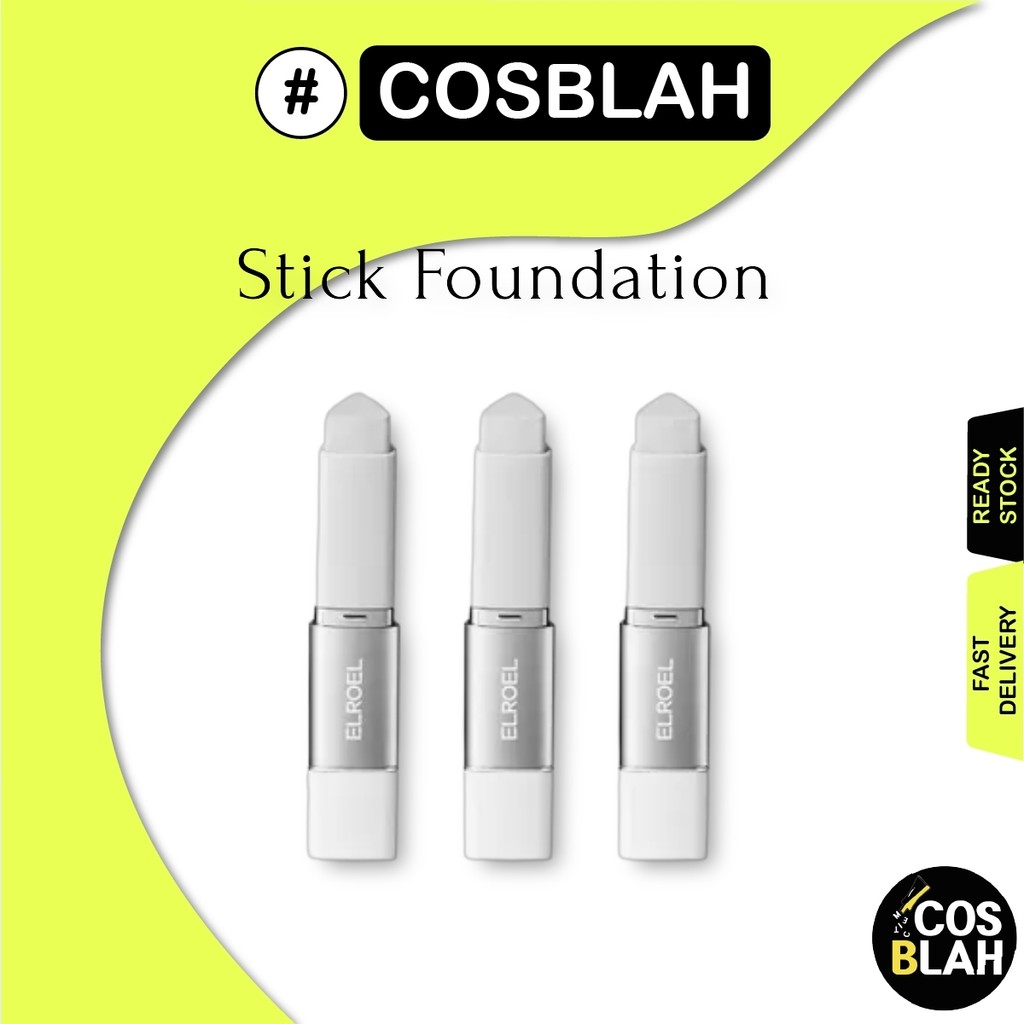 ELROEL Cover Cream Stick Foundation 3 สี -Light / Medium / Deep
