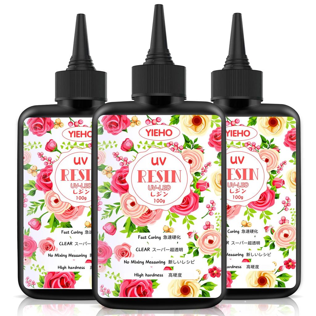 YIEHO UV Resin 300g ใสสะอาด ชนิดแข็ง บ่มเร็ว UV LED DIY เครื่องประดับ งานฝีมือ