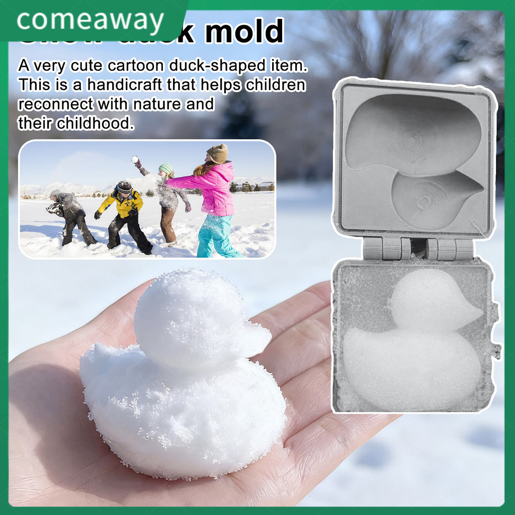 Comeaway Duck Snowball Maker แบบพกพาเป็ดรูปร่าง Fast Snow Ball ทําเครื่องมือกลางแจ้งฤดูหนาว Snow Fig