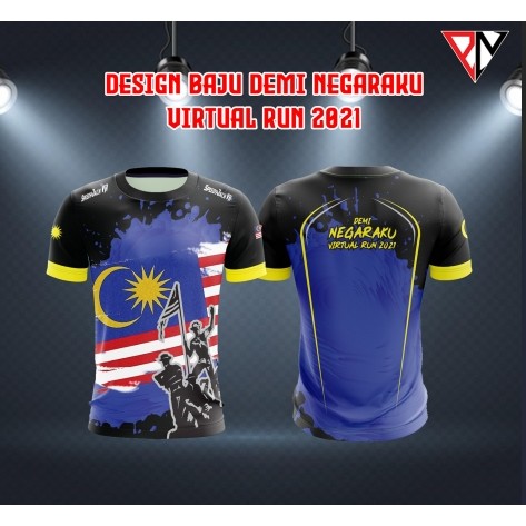 เสื้อแข่งเสื้อยืด DEMI NEGARAKU VIRTUAL RUN 2021