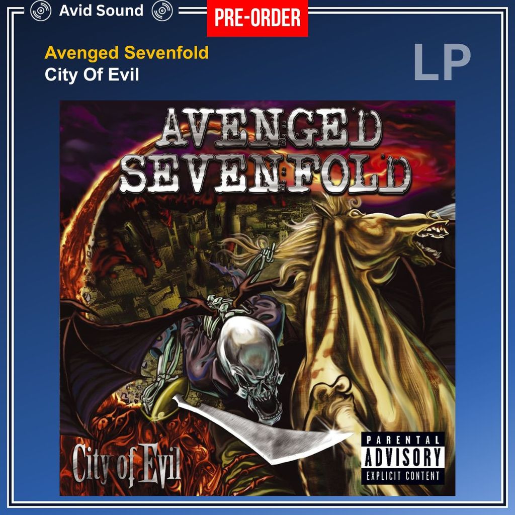 Pre-Order แผ่นเสียง Avenged Sevenfold City Of Evil ใหม่ ซีล Avenged Sevenfold Vinyl LP