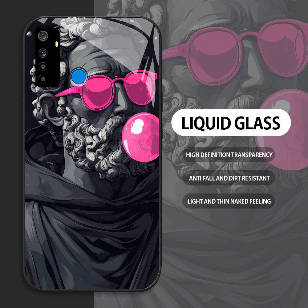 กระจกนิรภัยกรณีสําหรับRealme Q U1 2 Pro 3 3I 5 Pro 5i 5S 6i 7 7I 8PRO 8I 9I 12LITE 4G 8S Q3I Q3 12 P